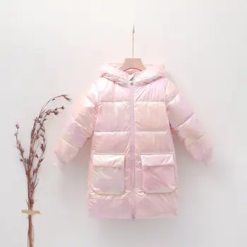 

Children's Down Jacket Winter New Children's Thick Colorful Mid-Length Down Jacket Boys and Girls Bright Coat Kids Winter Coats