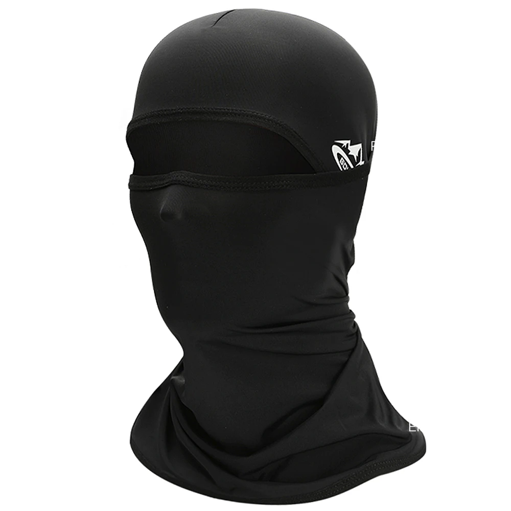 Велосипедная маска для лица UPF50+ ШЛЕМ ЛАЙНЕР походные шарфы Балаклава охлаждающая ледяная шелковая повязка на шею летний головной убор с защитой от ультрафиолета - Цвет: Черный