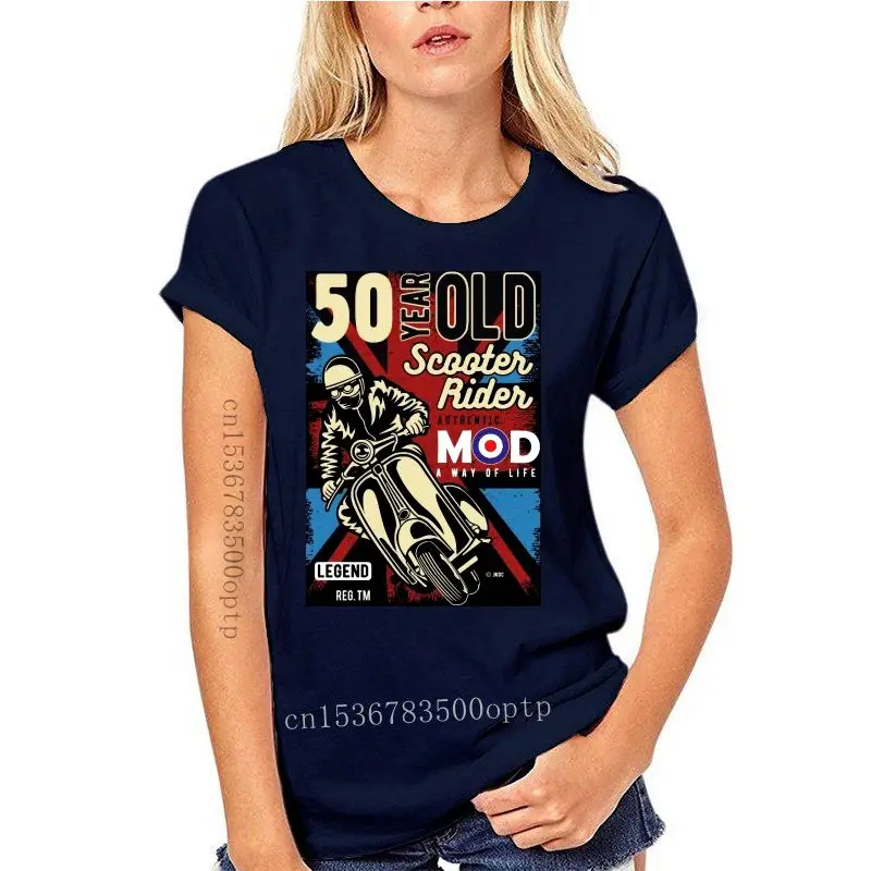 50 Years of MOD 50th Birthday Retro Scooter Rider Old School t-shirt top gift 