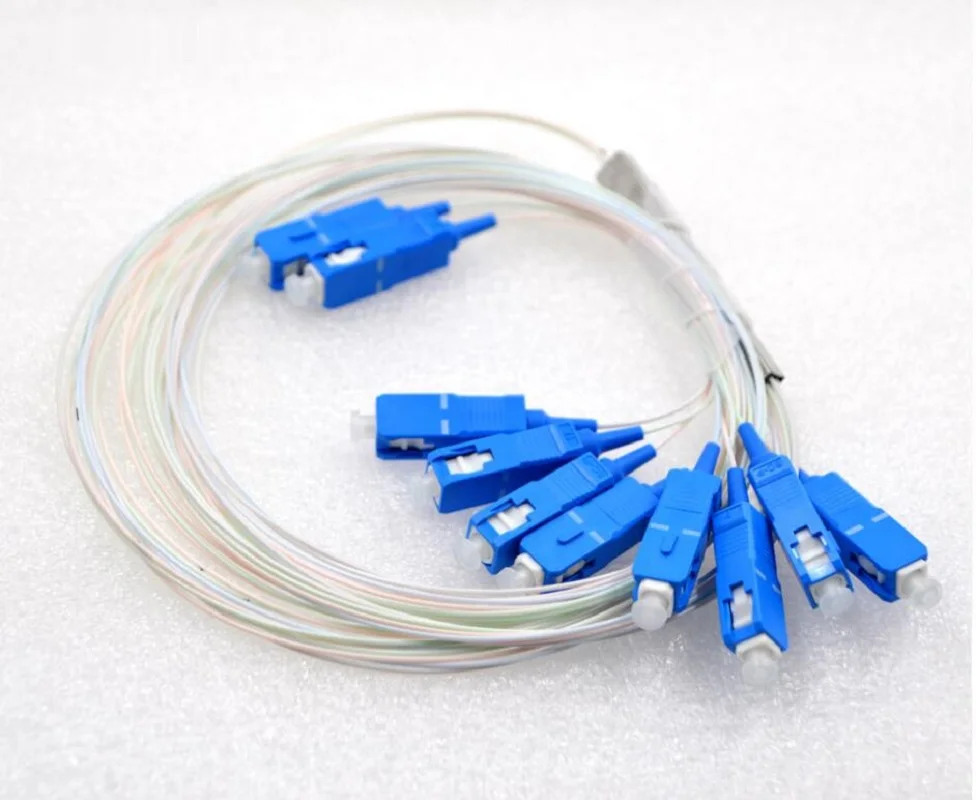 10 шт. мини-Сплиттер Волоконно-оптический Plc Sc/upc-разъем 2x8 стальная трубка 2:8-8-порты 2-8