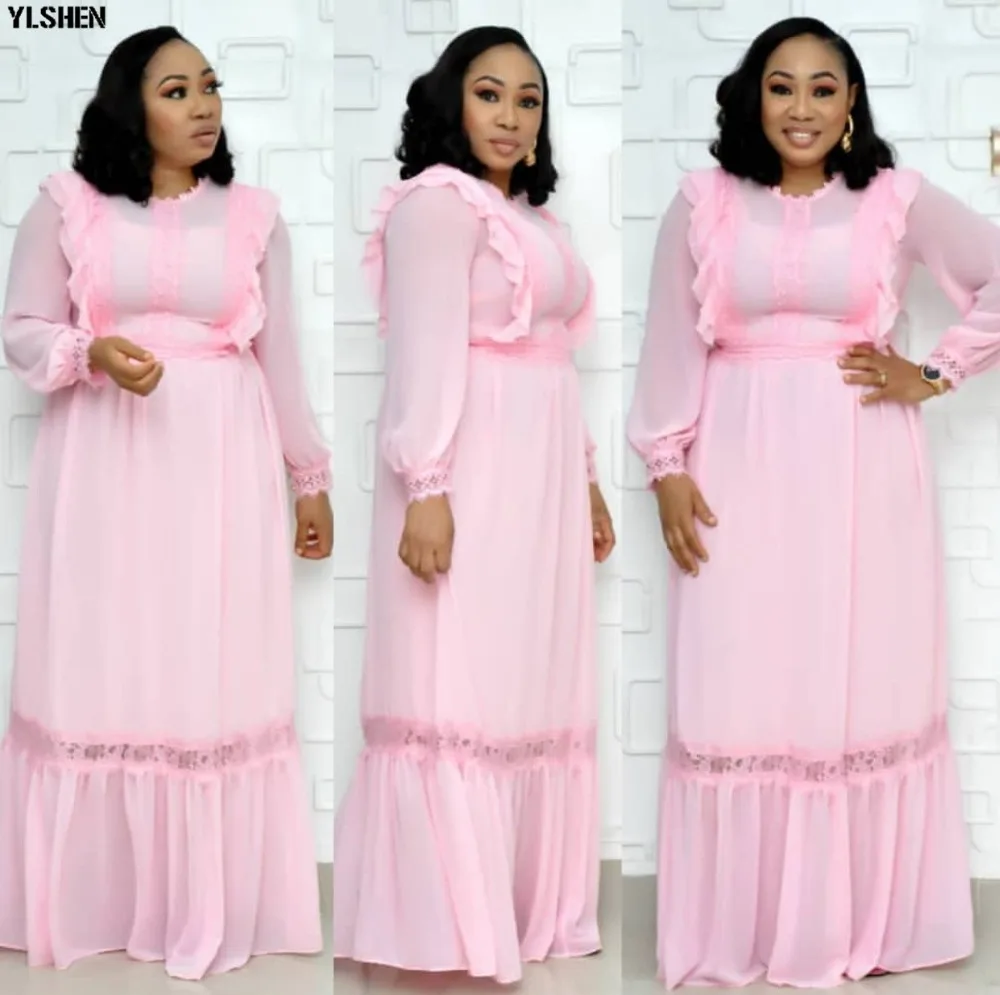 2019 African Maxi Dresses for Women Plus Size Africa Clothing Basin Riche Robe Boubou Africain High Quality Africa Dress Outfit 03