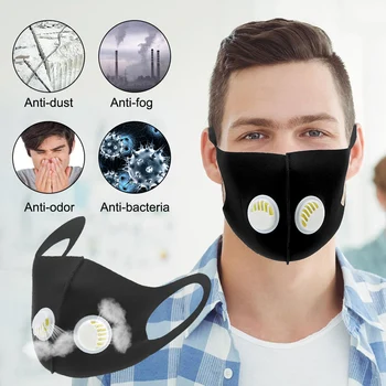 

LEEPEE Washable Reusable Motorcycle Riding Protective Mask With Breathing Valve Protective Gear Wind Proof Mouth Mask Anti Dust