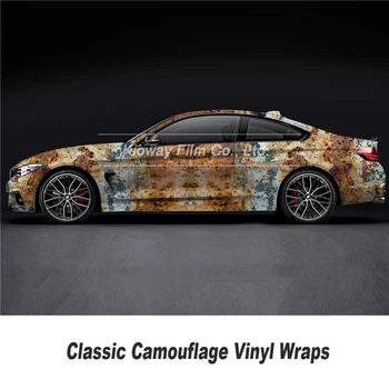 

classic Rusty Vinyl Film Sticker For Car Motorbike Boat Wrapping Covering Rust Camouflage Wrap Sheet Bubble free any size