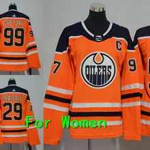 Женская одежда для взрослых с вышивкой Edmonton#97 Connor McDavid 99 Wayne Gretzky 29 Leon Draisaitl Jersey