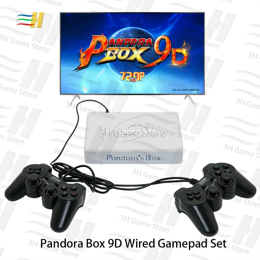 Pandora Box 9D 2500 В 1 Материнская плата 2 игрока проводной геймпад и беспроводной геймпад набор Usb подключение джойстика есть 3D игры Tekken
