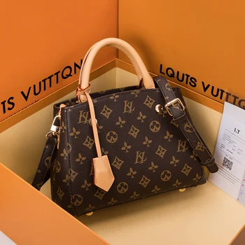 

Large Capacity Casual Totes Louis Brand High Quality Cow Leather Shoulder Messenger Bags Famous Designer Women Purse and Handbag