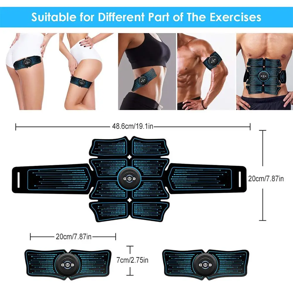 

Unisex Smart Abdominal Muscle Trainer Electronic Simulation Training Device Belly Fat Burning Belt Fitness Machine Tools