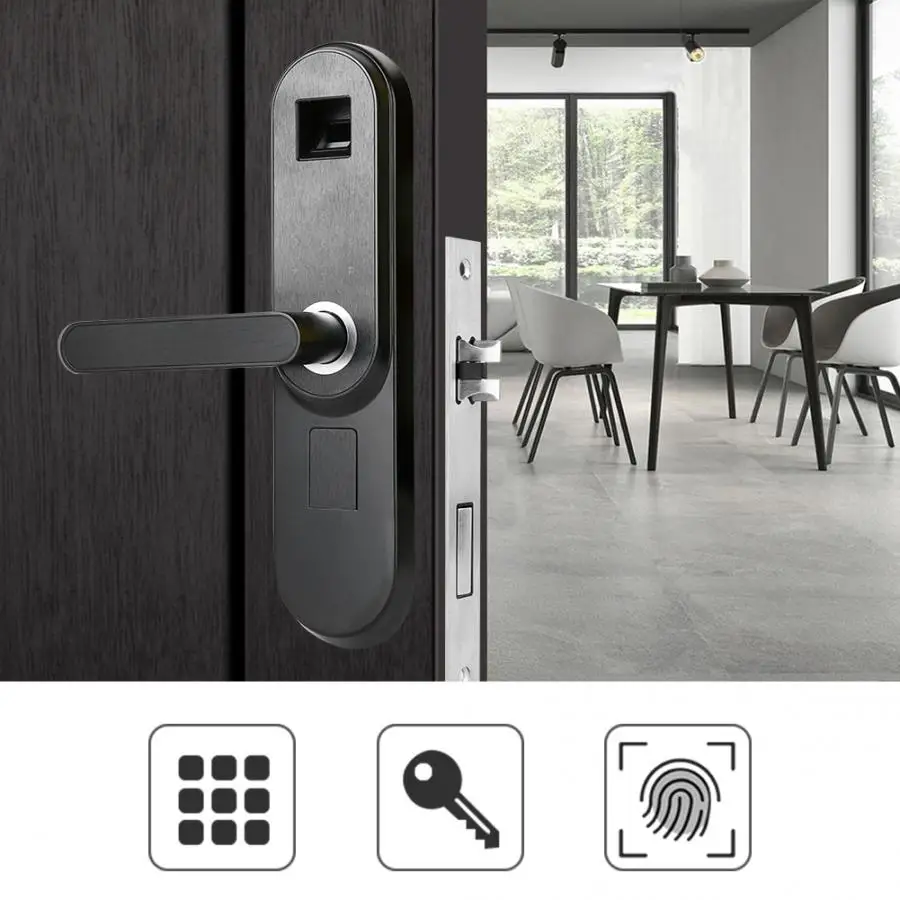 Крытый смарт-замок с ключом отпечатков пальцев, пароль, дверной замок, безопасность домашнего офиса, замки serrure de porte