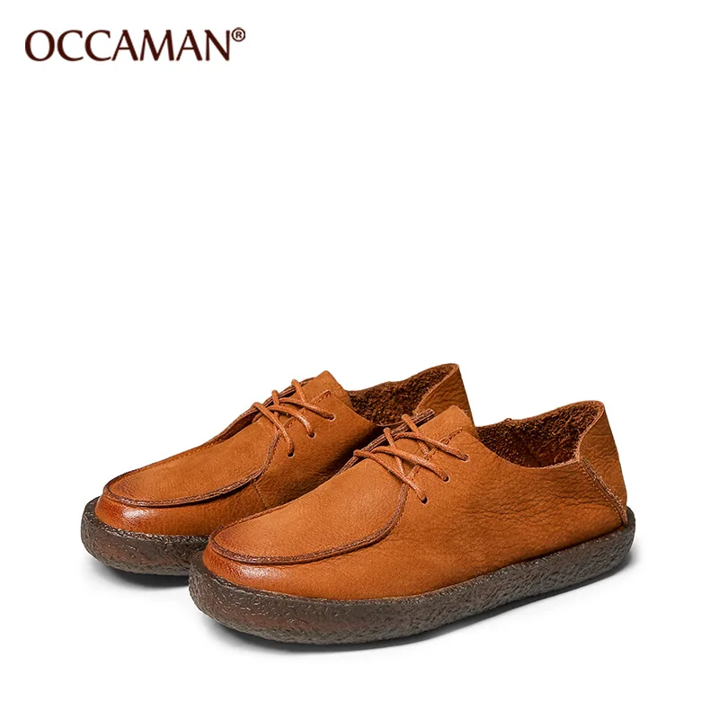 

2018 New Spring Autumn Fashion Women Flat Shoes Round Toe Oxford Single Shoes Woman Soft Leather Bullock Women Shoes 16123