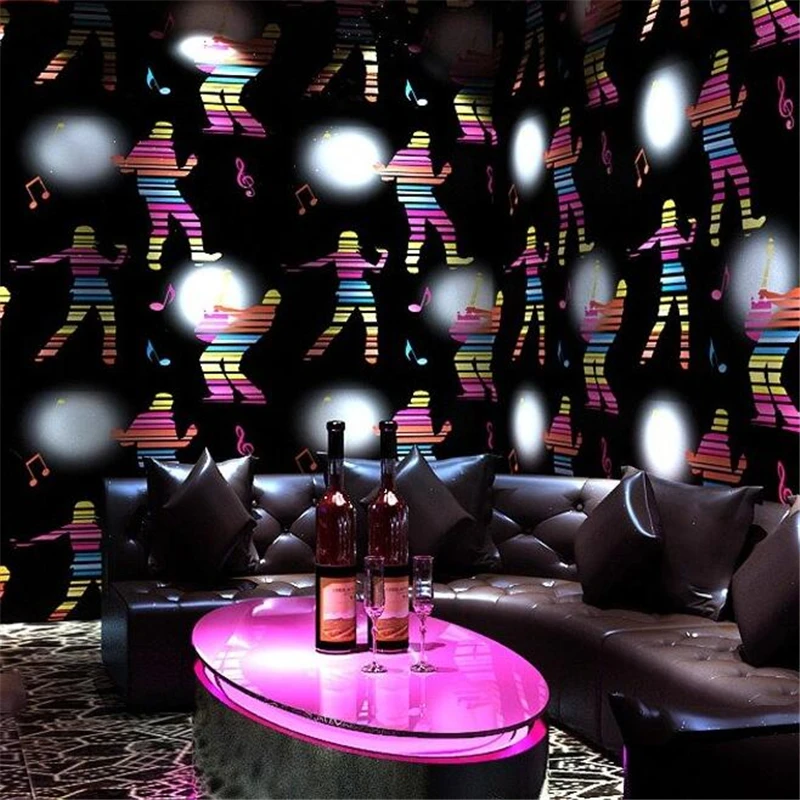 Beibehang KTV Золотая фольга обои 3d стерео Личность Мода флэш Бар Отель Необычные танцевальный зал коробка тематическая комната обои