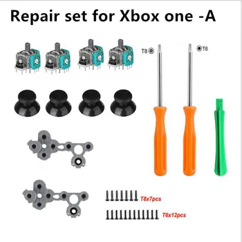 

3D Analog Joystick Thumb Stick Sensor Gamepad Thumbstick Silicone Sonductive Part for Xbox One Controller with Tools Repair Set