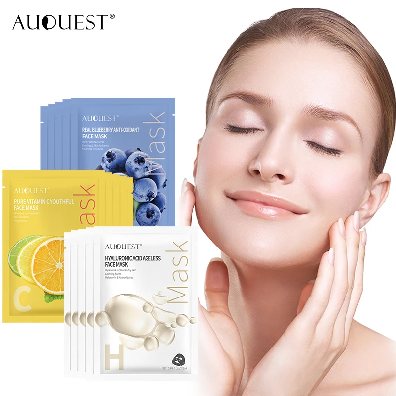 15 PCS Renew Aging Skin Sheet Mask Soothe + Restore Face Mask Gift Set