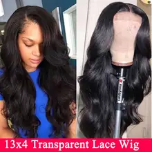 HD прозрачный бразильский Волнистый парик фронта шнурка Невидимый незаметный перуанский волнистый парик фронта шнурка человеческих волос для женщин