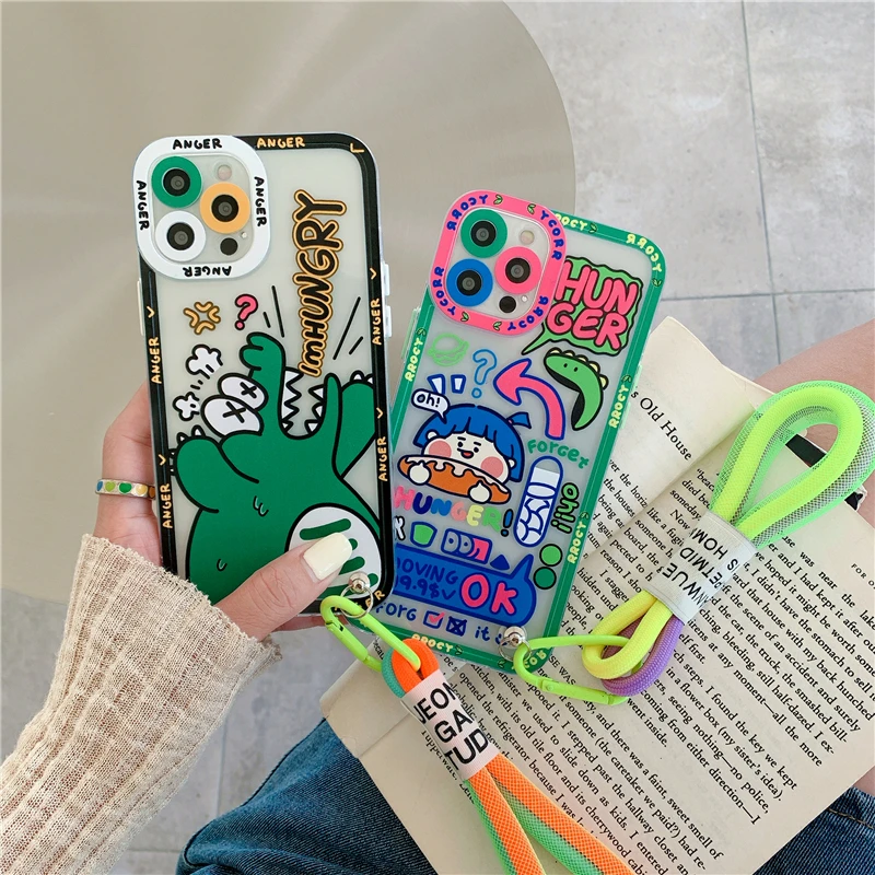 Korea Cute Graffiti label tide Crocodile Case