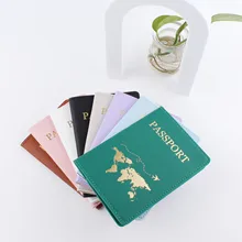 

World Map Passport Cover Hot Stamping LuggageTag Couple Passport Cover Case Set Letter Travel Holder Passport Cover Wedding Gift