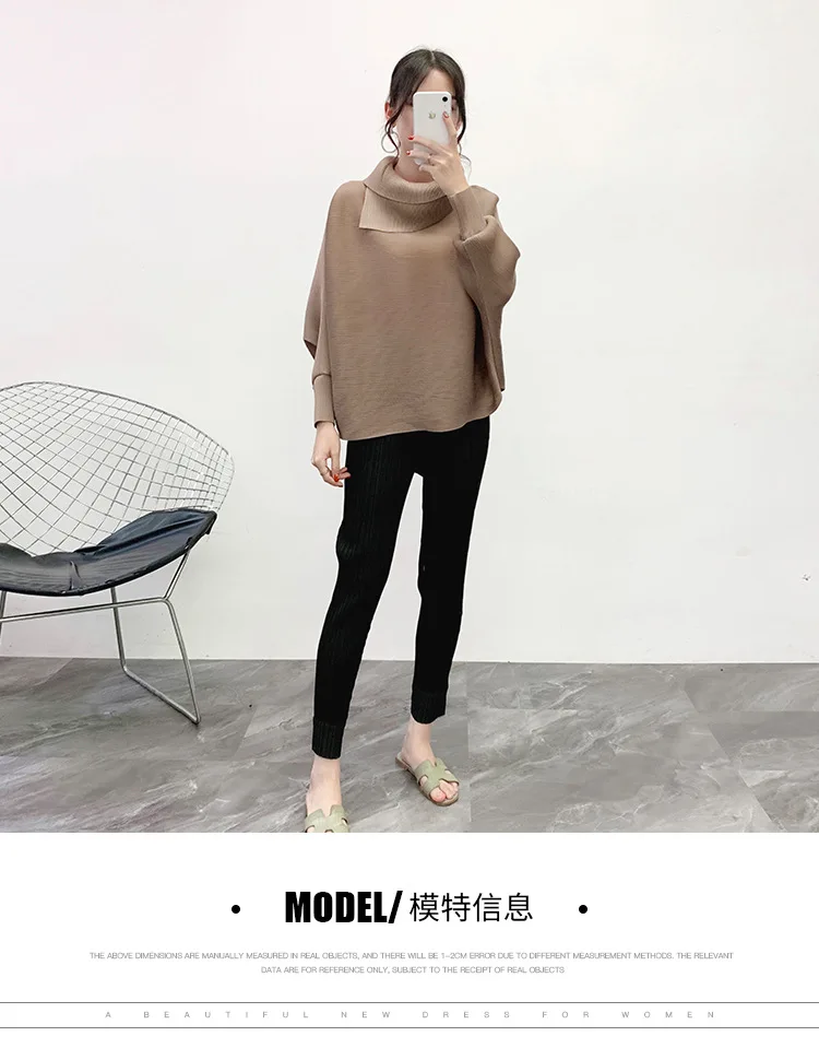New Winter Plus Size Women Tshirt Solid Turn-down Collar Long Sleeves Bottoming Miyake Pleats Casual Loose Ladies Hoodies