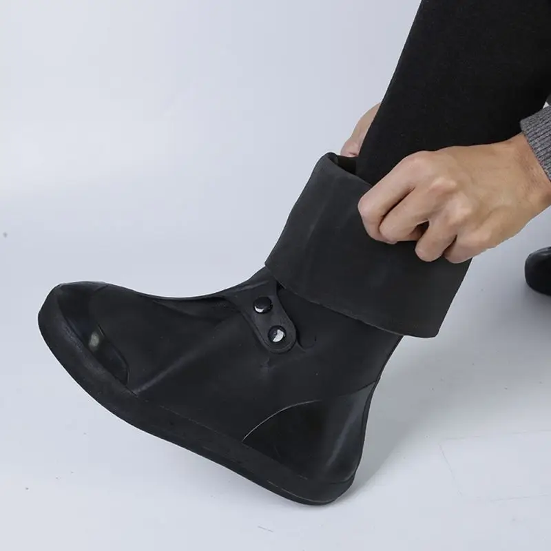 Непромокаемая обувь для взрослых, унисекс, непромокаемая, непромокаемая, нескользящая, износостойкая подошва, высокий каблук, зимняя обувь