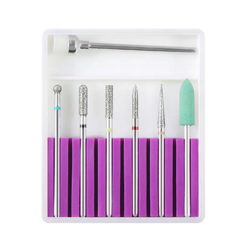 GH-06 7pcs Nail Drill Bits Hot Selling Fine Polishing Multi-function Replace Head Polishing Grinding Mill Cutter Manicure Tool - Цвет: GH-06