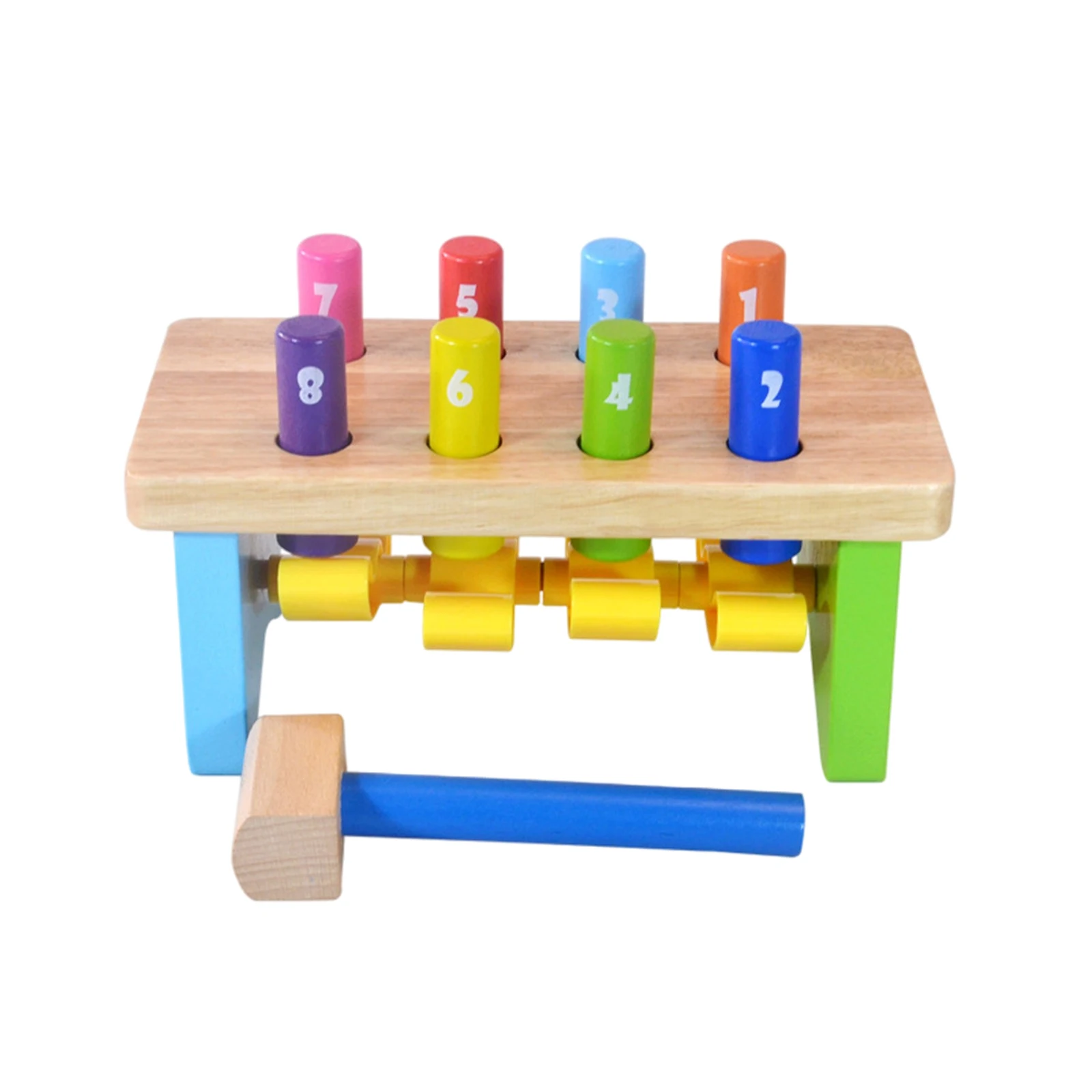 HAMMER Jouet Montessori banc à marteler en bois pour enfants