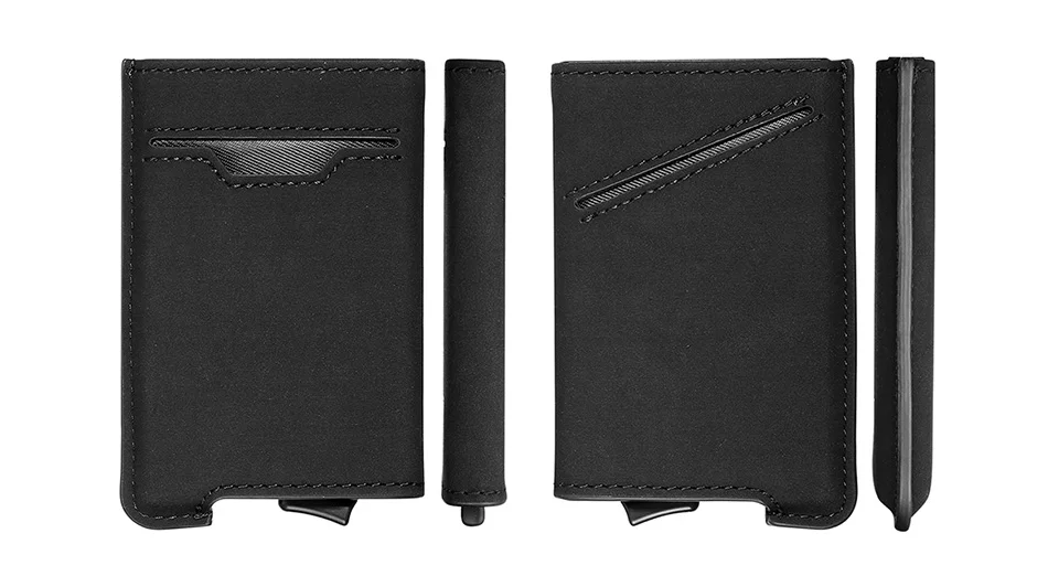 DIENQI RFID визитница мужские кошельки высокого качества кожаный кошелек Винтажный Мужской тонкий мини маленький кошелек, сумочка Smart Vallet