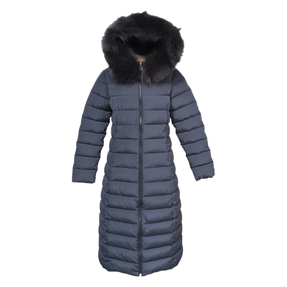 

Winter 2019 New Casual fashion Coat Hooded Sustans A Line Thick Full Sleeve Zipper Plus Size Solid X Long Parka Women Tops