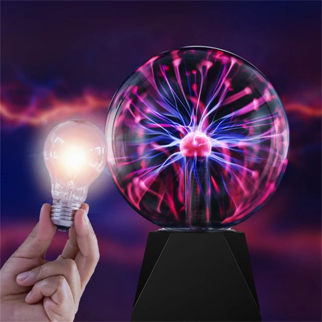 Plasma Ball Night Light 4/6/8inch Touch And Sound Activated