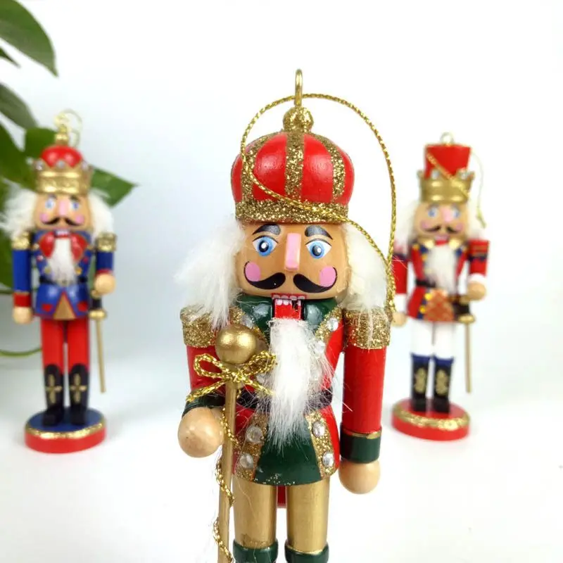 1 шт., винтажные миниатюрные фигурки, деревянная кукла-Щелкунчик, солдат, ручная работа, кукла, год, Рождество, украшения, домашний декор