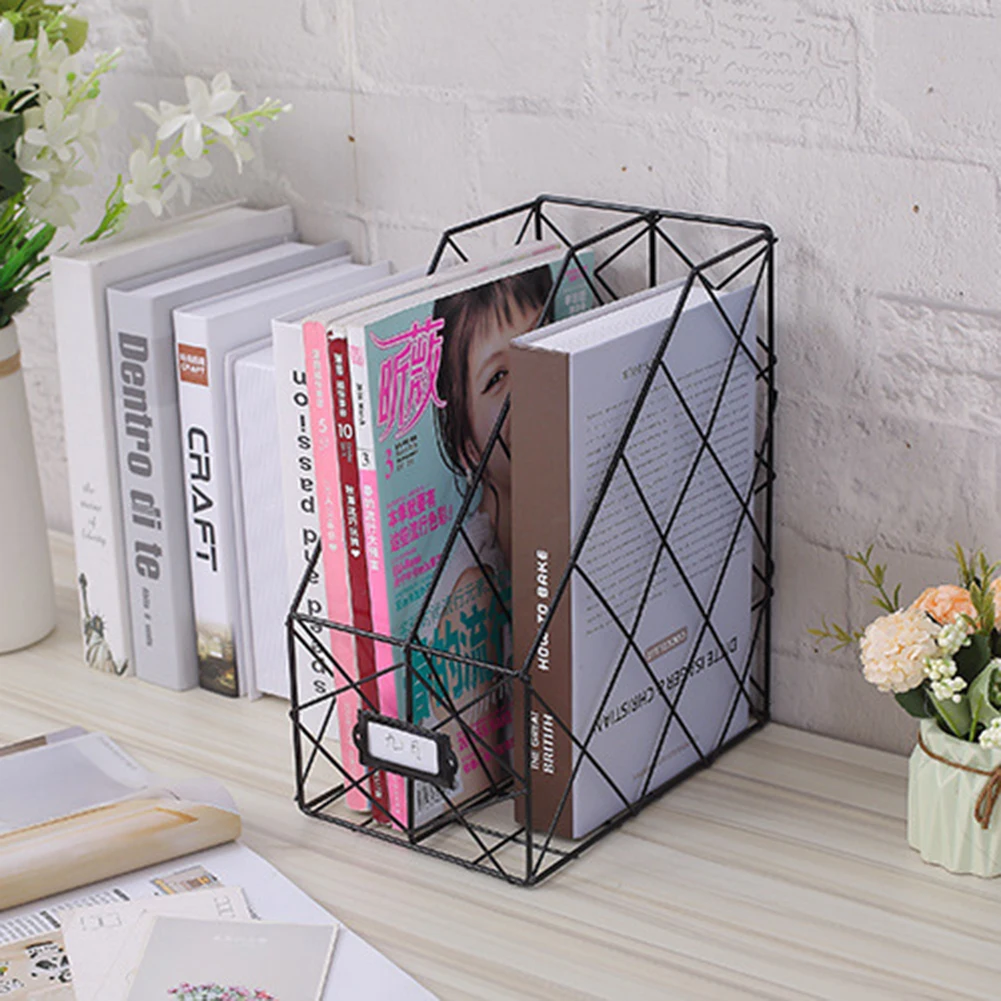 

Nordic Book File Stand Iron Desktop Multi-layer Magazine Rack Cosmetic Storage Rack FO Sale