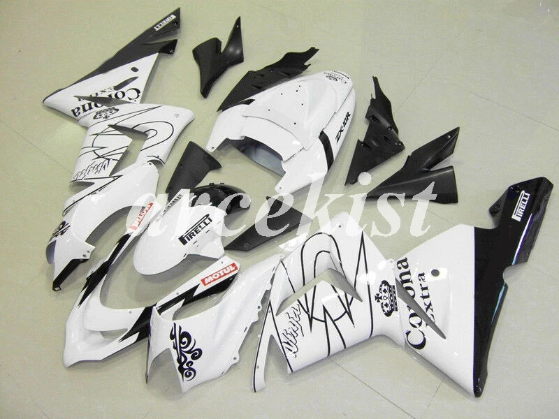 4 подарки ABS мотоцикл обтекатели комплект подходит для kawasaki Ninja ZX10R 2004 2005 04 05 10R ZX-10R Обтекатели белый