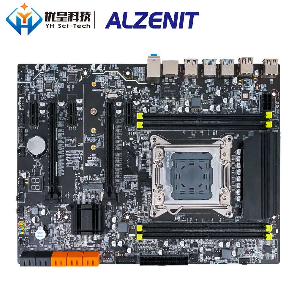 

ALZENIT X99-PE7 Intel C612 X99 Motherboard LGA 2011-3 Xeon E5 ECC REG DDR4 64G M.2 NVME USB3.0 SATA3 SLI CF ATX Server Mainboard