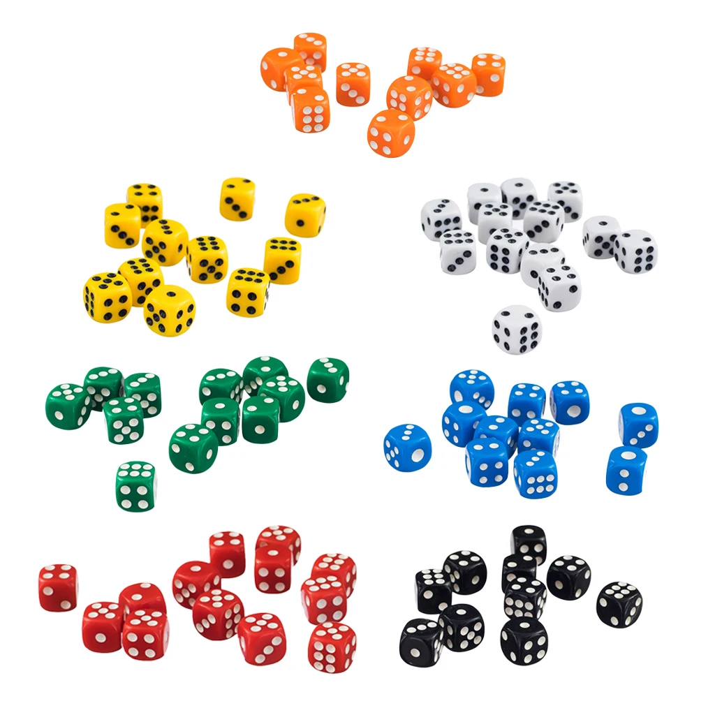 350 шт. непрозрачные шестисторонние D6 Spot Dice игры для D& D рro MTG настольная игра