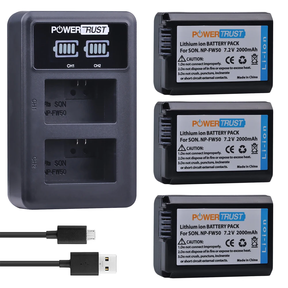 3B with charger NP-FW50 NPFW50 Батарея+ светодиодный Dual USB Зарядное устройство для sony a37 Alpha 7 7R II фотоаппаратов моментальной печати 7S a7S a7R II a5000 a6400 NEX-7 DSC-RX10 RX10 II III - Цвет: 3B with charger