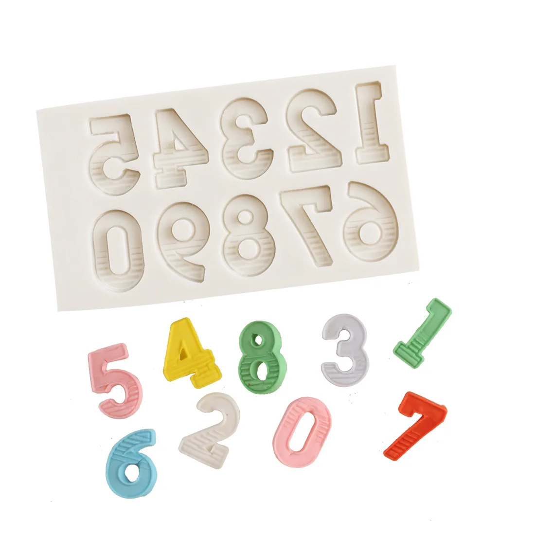 Watermark Numbers Lace Resin Silicone Mold DIY Chocolate Cake Mousse Dessert Fondant Moulds Baking Decoration Tool Kitchenware