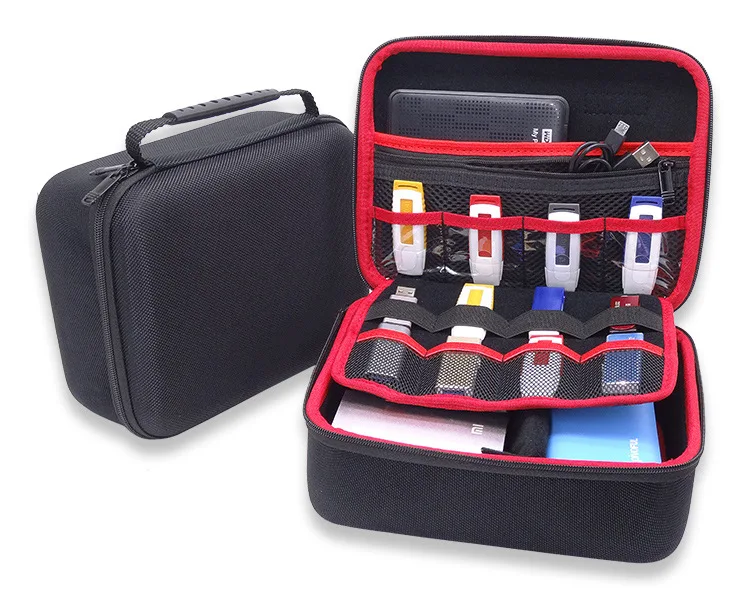 3.5 inch Large Cable Organizer Bag Carry Case can put 2 Pcs HDD USB Flash Drive Power Bank