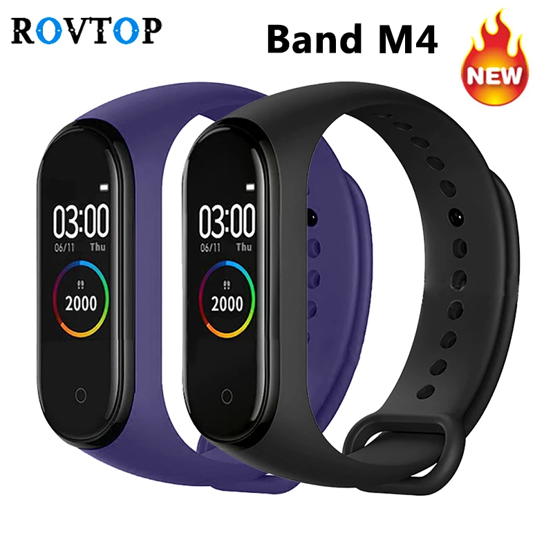 

Rovtop Smart Band M4 Wristband Sport Bracelet 4 Watch Blood Pressure Heart Rate Monitor Fitness Tracker Waterproof Wristband