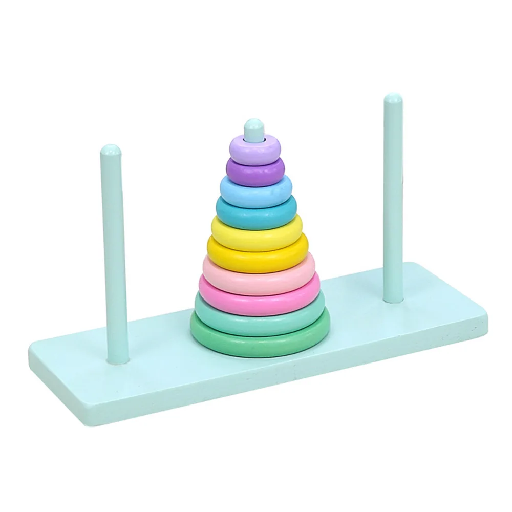 discounted Wooden Ten-Layer Logical Thinking Tower Clearance Educational Children Toys Hand-eye Coordination F