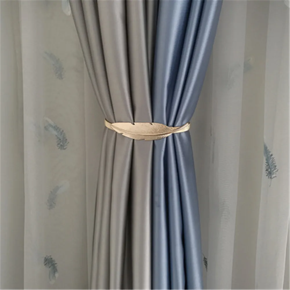 1pc feather shape Clip for curtains tieback curtain magnet hooks accessory ties Home decor wholesale | Дом и сад