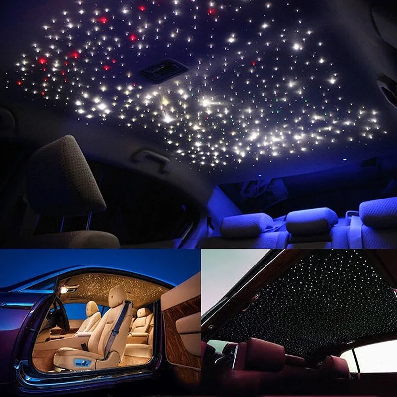 2W 12V Fiber Optic Star Light Illuminator Engine Device 18key RF Remote controlled Car/Limo Headliner Lighting Decor-Multicolor