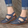 Las mujeres sandalias de verano nuevos zapatos de mujer de talla grande 44 sandalias de tacones para cuñas Chaussure mujer Casual Sandalias Zapatos de plataforma de Talon ► Foto 2/6