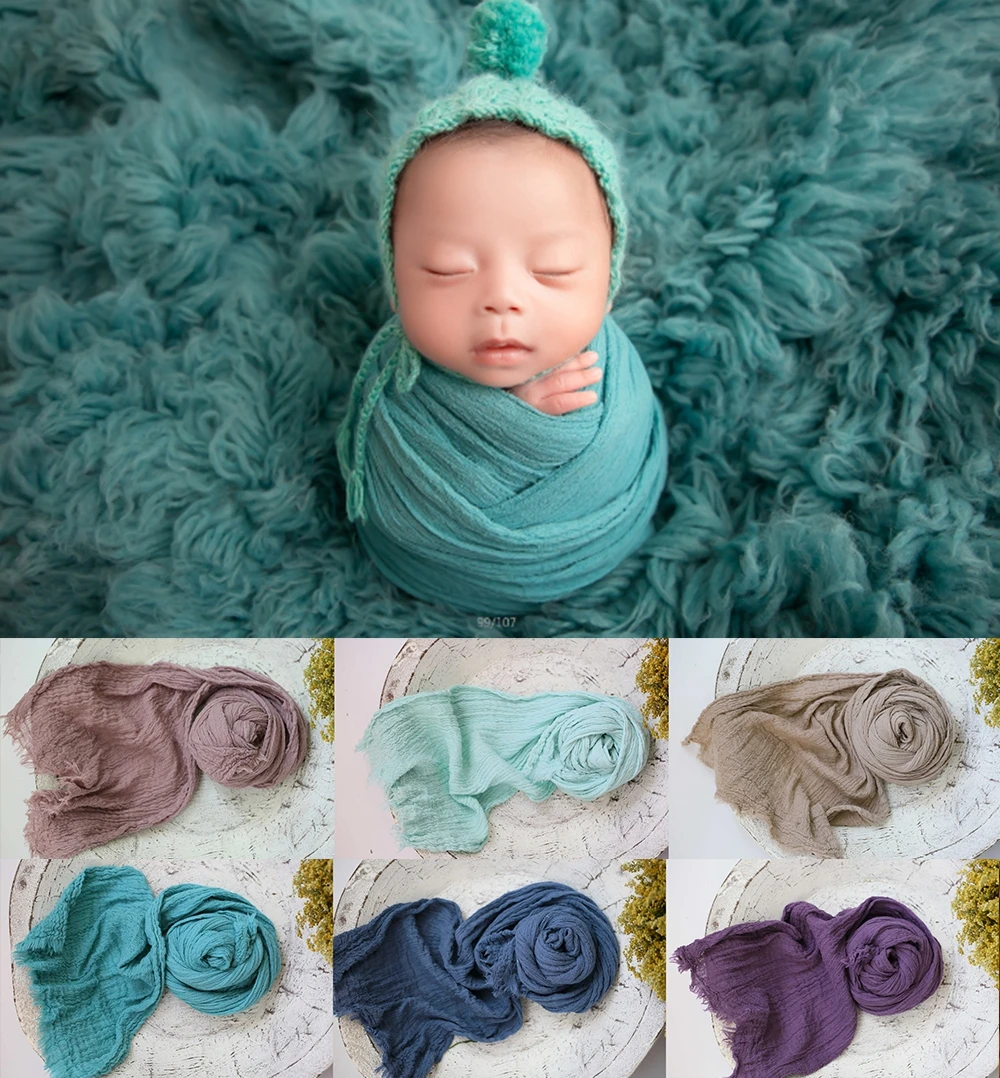 Hand Dyed Baby Cheesecloth Wrap Newborn Photography Props Stretch Layer Studio Photo Blnaket | Мать и ребенок