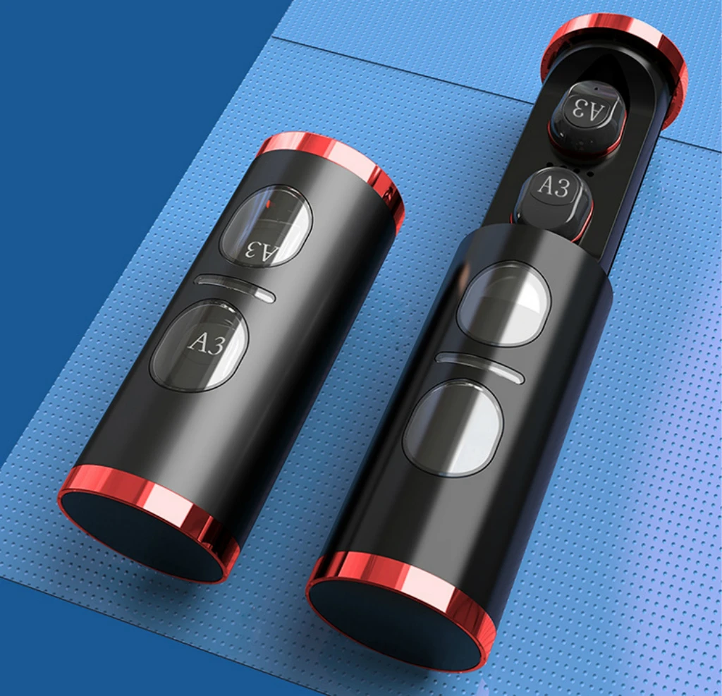 Беспроводные наушники, Bluetooth наушники, гарнитура, гарнитура для телефона, Адаптивное шумоподавление, 3D стерео спортивные наушники - Цвет: Red