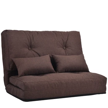 

Lazy Sofa Bed Adjustable Folding Futon Sofa Video Gaming Sofa Lounge Sofa with Two Pillows Sofas Single Living Room Lounge Bed