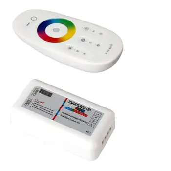 

RF LED Remote Controller, 2.4GHz Wireless RF Touch LED RGB Dimmer Controller for 5050 3528 RGB LED Strip Light 12V/24V jk1691