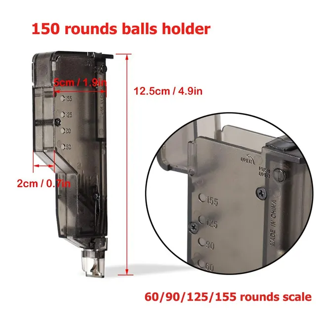 Airsoft BB Speed Loader Quick Release 155 Rounds Paintball Loader