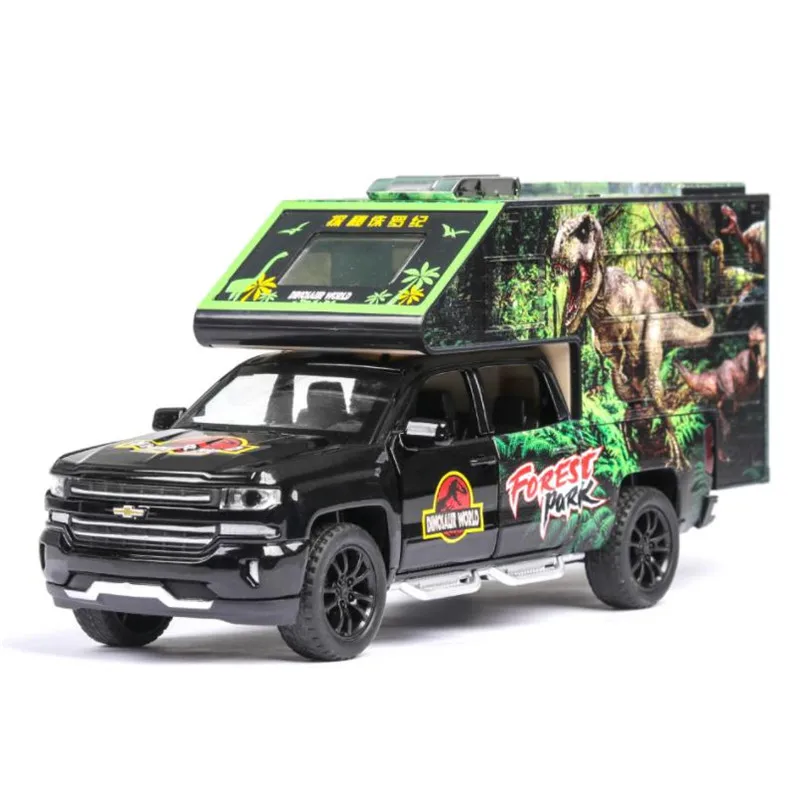 1:32 Jurassic грузовик автомобиль динозавр игрушка автомобиль металлические Игрушки Diecasts& Toy транспортные средства модель автомобиля со светом и звуком автомобиль игрушки для детей