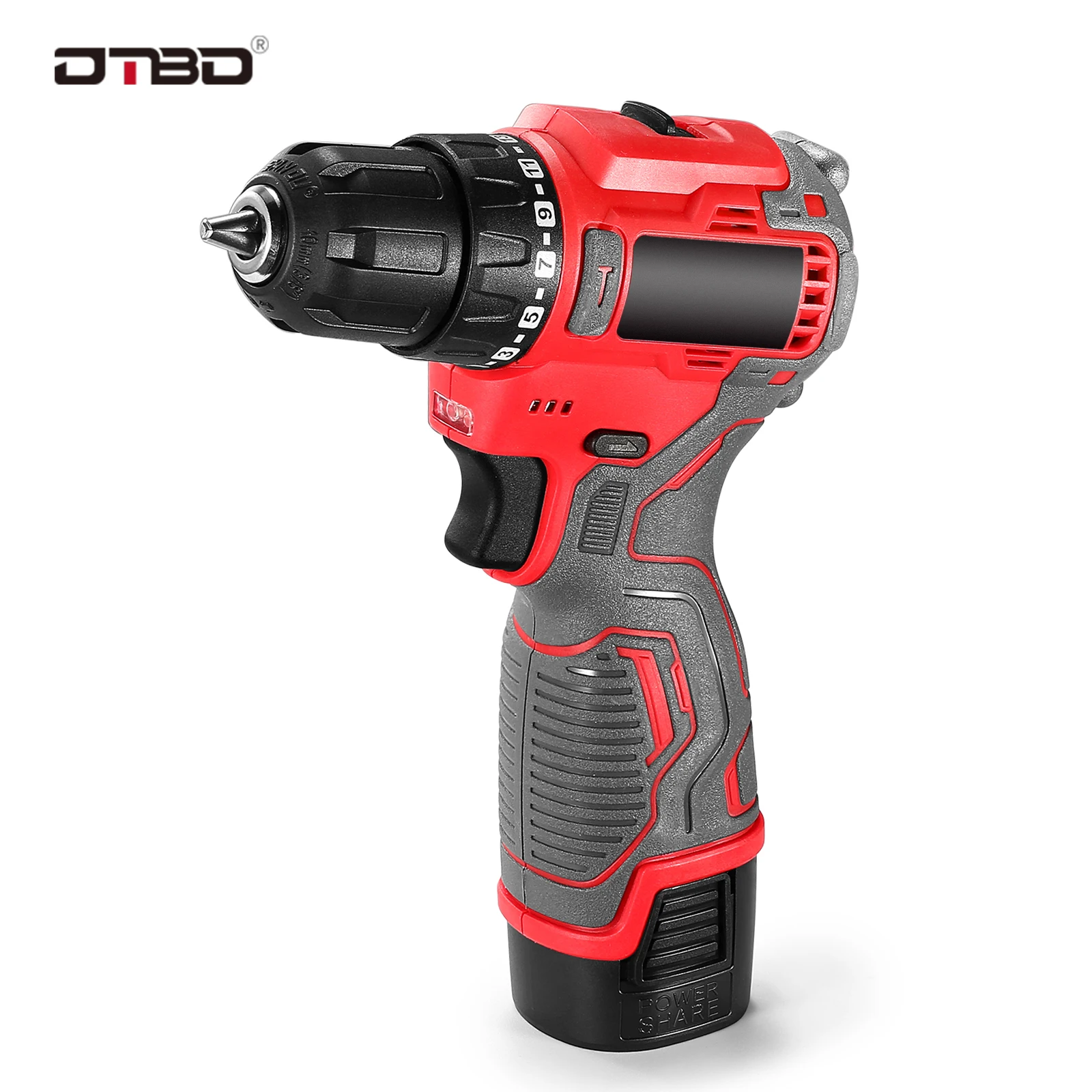 Electric screwdriver High-power Electric drill Lithium hammer type Household Rechargeable Multi-function Mini pistol drill