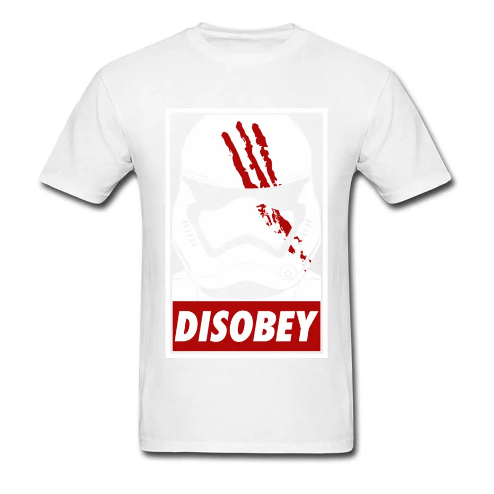 DesignPrinted On Short Sleeve Tops & Tees Summer Autumn Oversized Crewneck Pure Cotton Tee Shirt Adult T-Shirt Disobey_1_124  Disobey_1_124 white