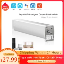Tuya wi fi inteligente cortina do motor ultra silencioso elétrica controle remoto sem fio ferramentas de controle voz para alexa google casa