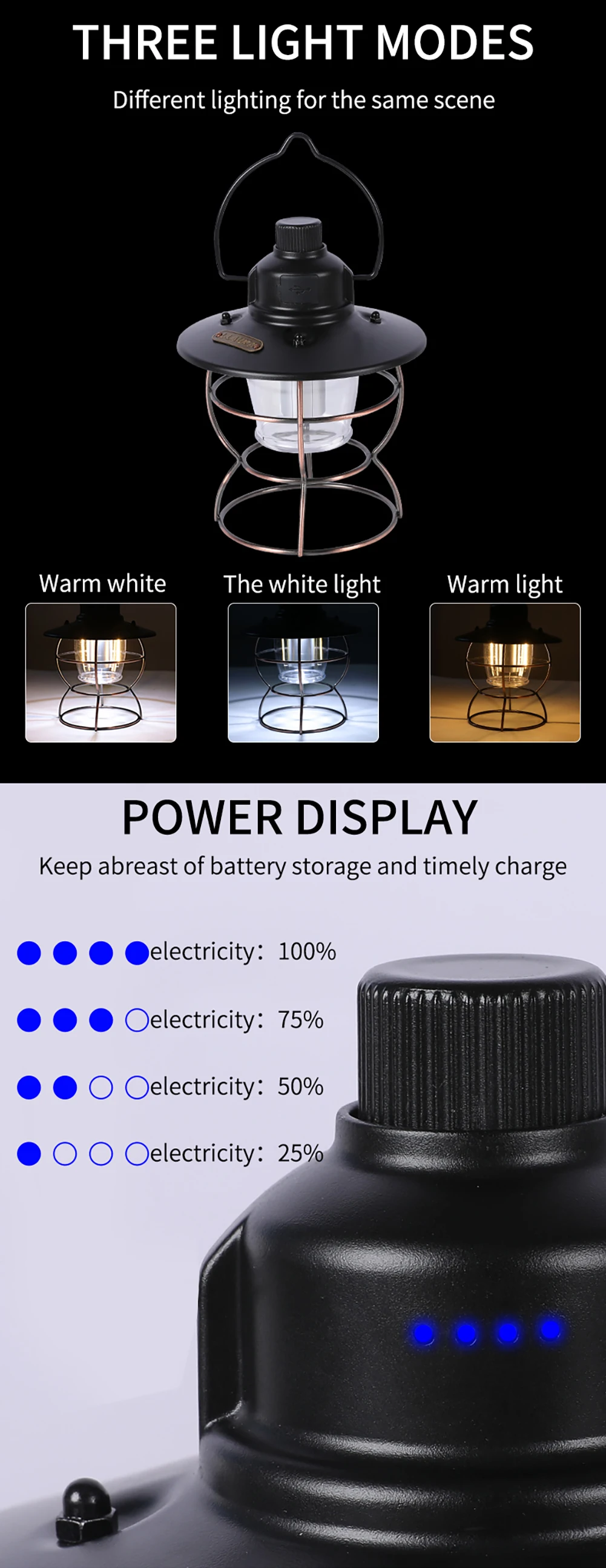 Lanterne Portable USB Rechargeable-7
