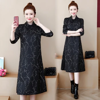 

womens plus size L-5XL dress fat XXL XXXL 3XL XXXXL 4XL loose slim Casual midi woman wear use blouses blusas long sleeve dresses